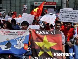 Vietnamese abroad continue opposing China’s illegal act